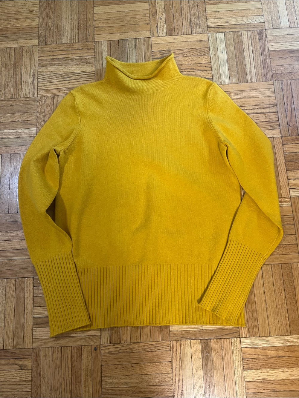 Basic Chic French Connection Mustard Roll neck Sweater size medium